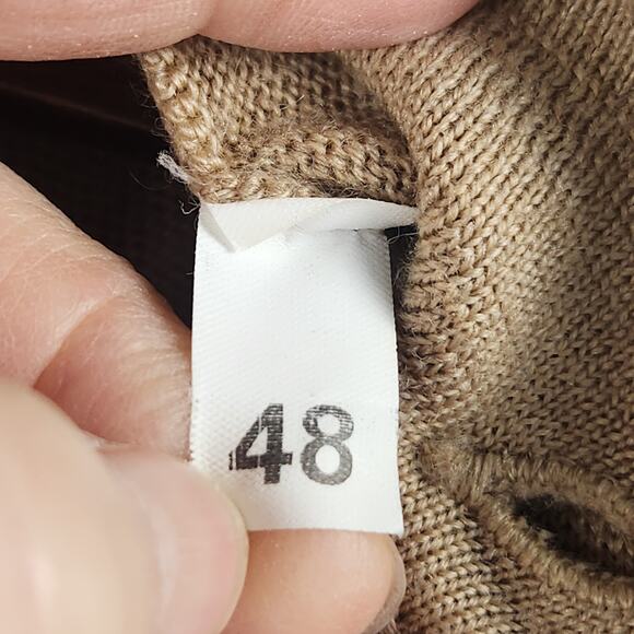 Gran Sasso Made in Italy Wool/Silk/Cashmere Luxury Knit Polo Sweater Men SZ M/L - Picture 4 of 16